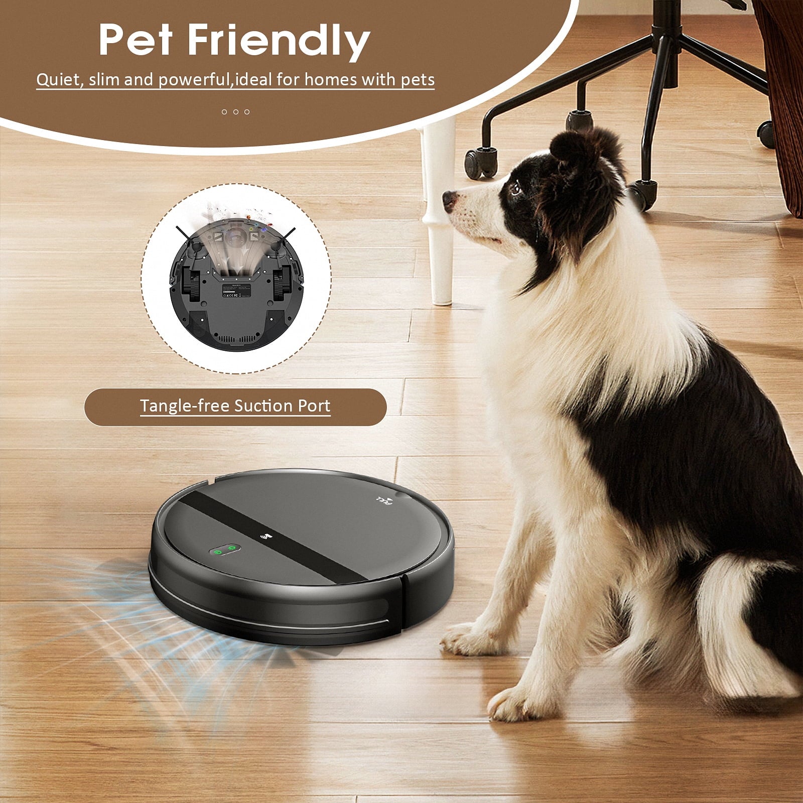 ROBOEVO G20 Robot Vacuum Cleaner and Mop Combo, 3000Pa Powerful Suction, Smart WiFi/App Robotic Vacuum with Alexa & Google Assistant, Pet Hair Cleaning for Hard Floors & Carpets