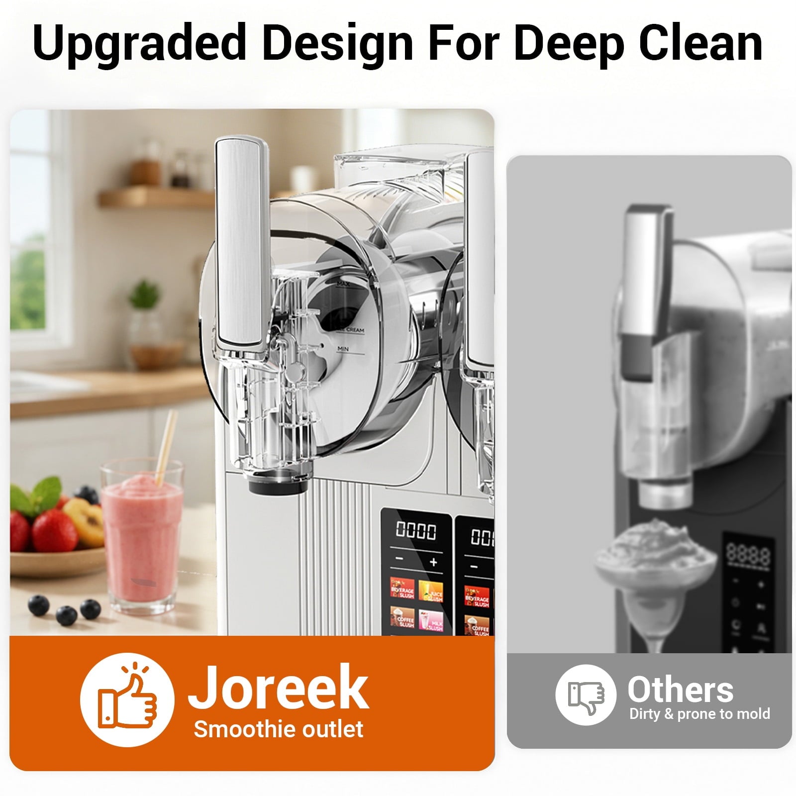 Feiwest Slushie Machine, 2 x 54oz Frozen Drink Maker with 8 Preset Programs, Adjustable Temperature & Texture, Margarita Machine for Cocktails